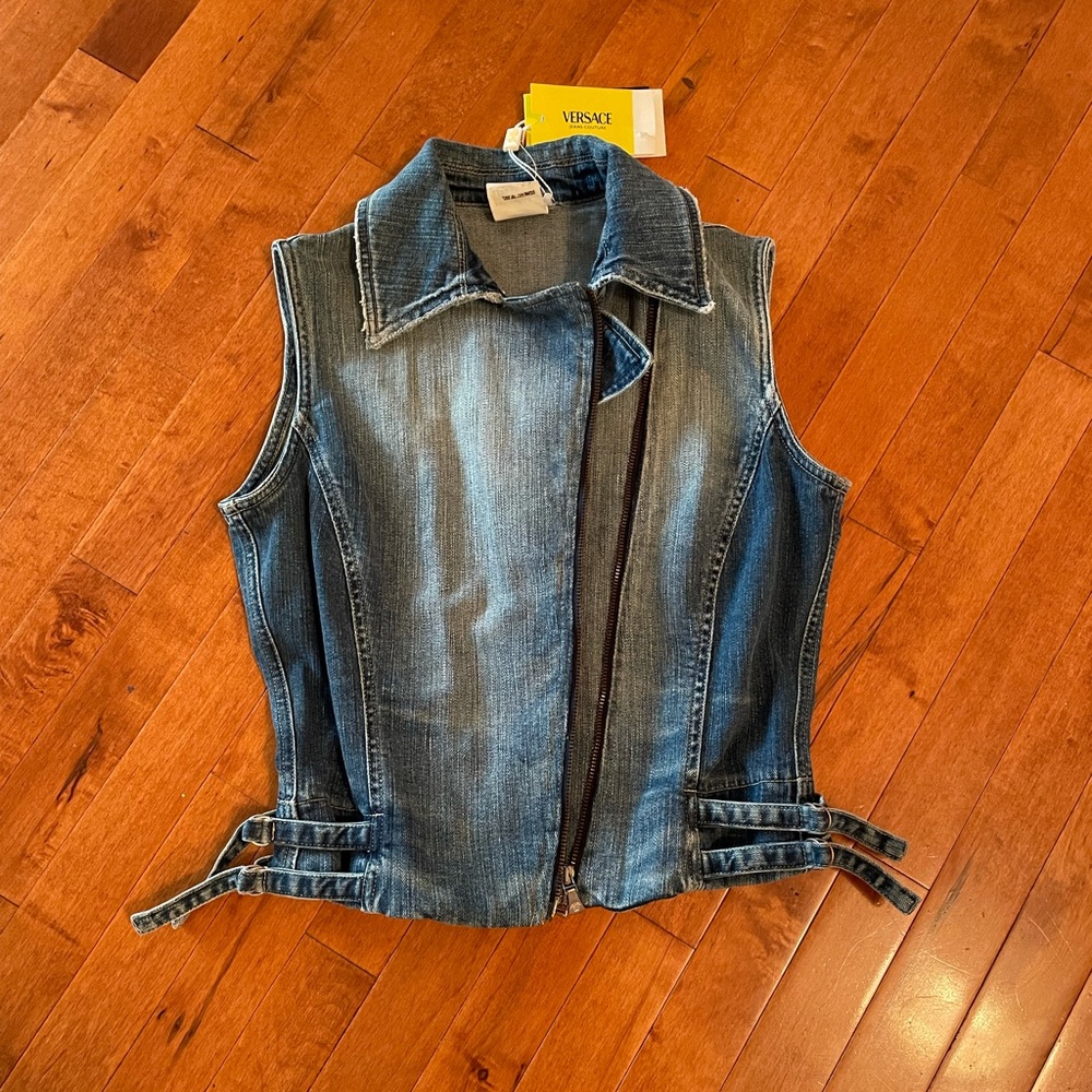 Versace women jeans vest size M